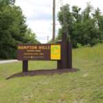 Park Entrance Sign Made with King ColorCore® Custom Color Brown/Yellow/Brown