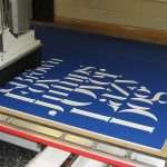 CNC Router Making a Sign with King ColorCore® Blue/White/Blue