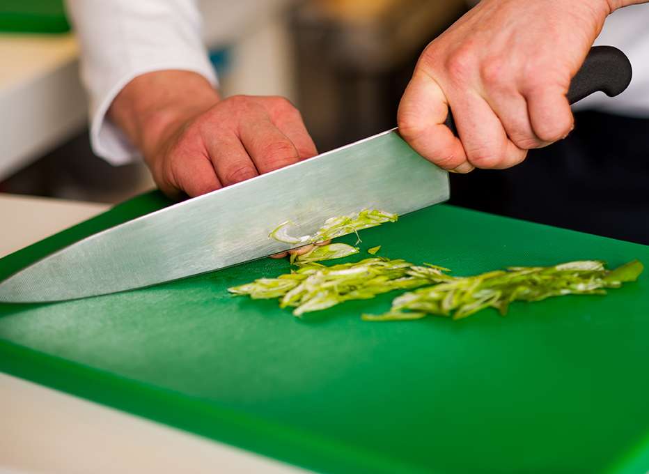 Chef Chopping on King CuttingColors® CB Green