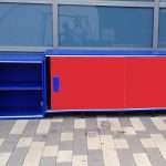 Amusement Park Case Goods Made with King ColorBoard® KPG Red and KPG Blue